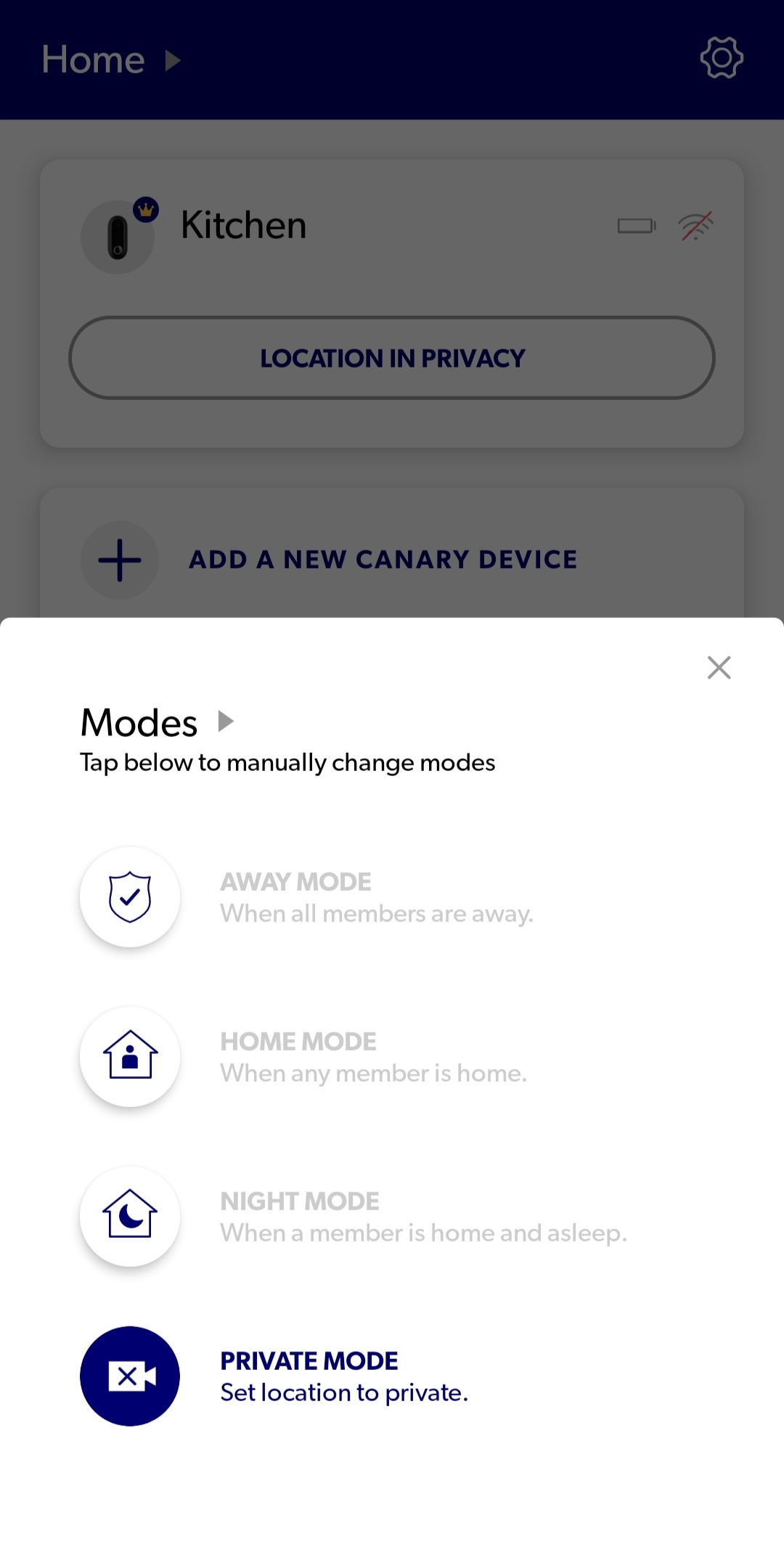 What is Canary Away mode?